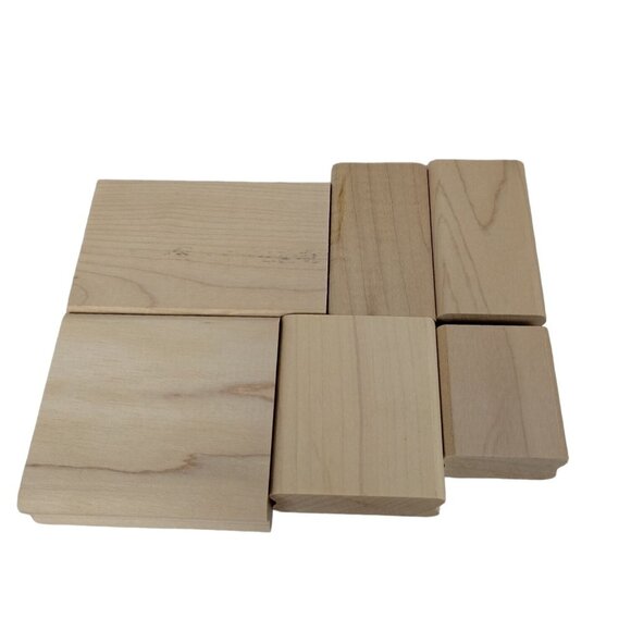 Stampin' Up Sweet of You 6 piece Wooden Unmounted Stamp Set 2004 - Picture 5 of 6